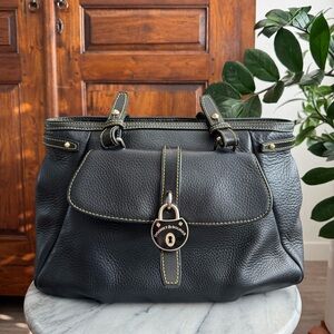 Dooney & Bourke Black Samba Shoulder Bag Pebbled Leather